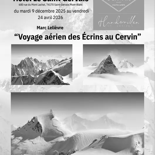 Exposition - Voyage aérien des Ecrins au Cervin - Marc Lelièvre_Saint-Gervais-les-Bains