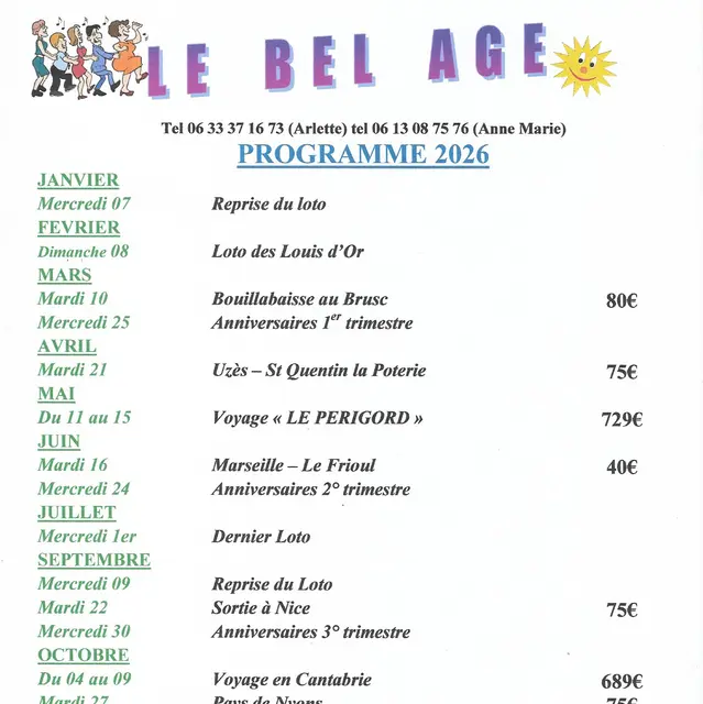 Le Bel Âge programme 2026_Pertuis