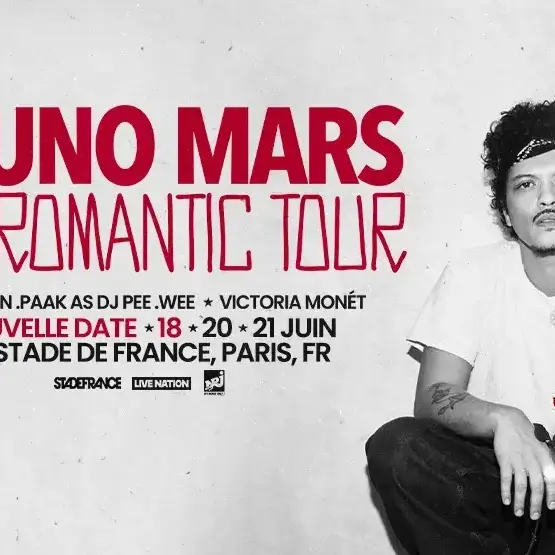 Concert de Bruno Mars au Stade de France