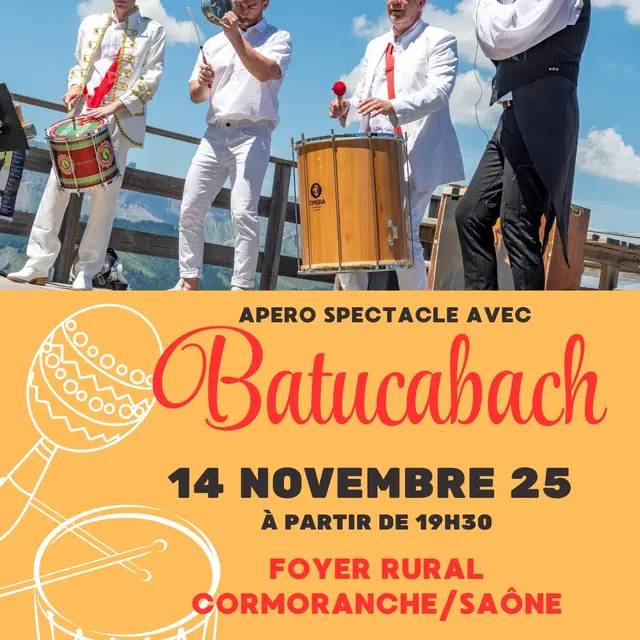 Apéro spectacle avec Batucabach_Cormoranche-sur-Saône