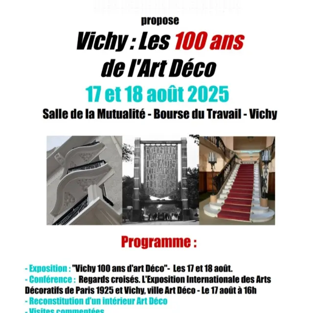 Affiche vichy 100 ans de l'Art Déco