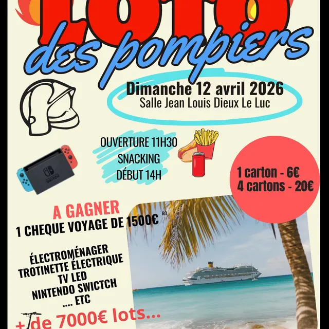 Loto des pompiers au Luc_Le Luc