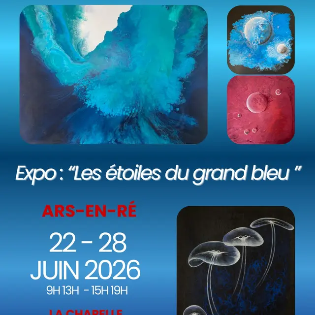 Affiche de l'exposition « Les étoiles du Grand Bleu »