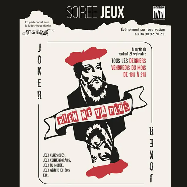 Soirée jeux à la bibliothèque Saint-Rémy-de-Provence