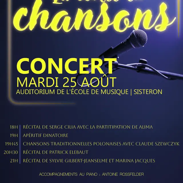 Concert : la soirée en chansons_Sisteron