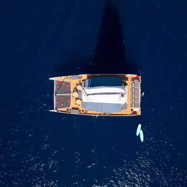 La nuit des étoiles filantes sur un maxi catamaran_Hyères