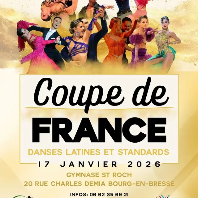 Affiche Coupe de France de danses Latines et Standards_Bourg-en-Bresse