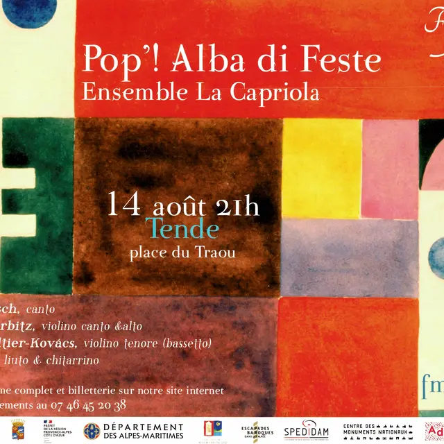 9e Festival de musique ancienne de la Roya : Pop' ! Alba di festa, La Capriola_Tende
