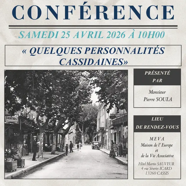 Conférence Quelques personnalités cassidaines par Les amis du Musée de Cassis_Cassis