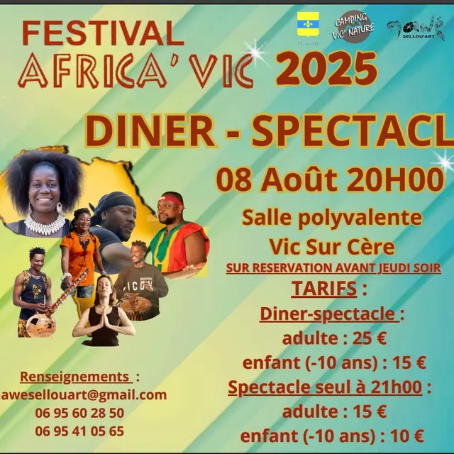 Diner spectacle Festival Africa Vic_Vic-sur-Cère
