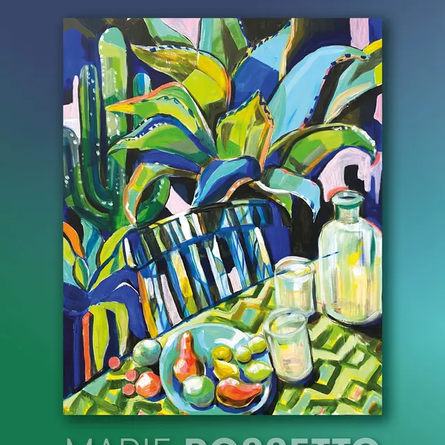 Exposition de peintures - Marie Rossetto Vase et fleurs_Annecy