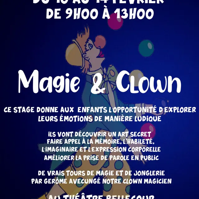Stage de magie/clown pour enfants_Nice