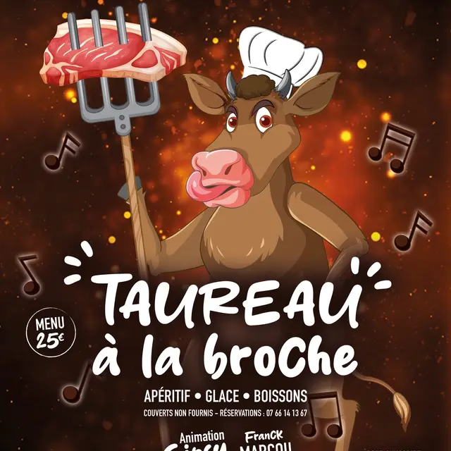 Taureau à la broche