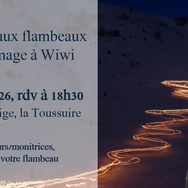 Descente aux flambeaux de  l'ESI  - Hommage à William Turnes_La Toussuire
