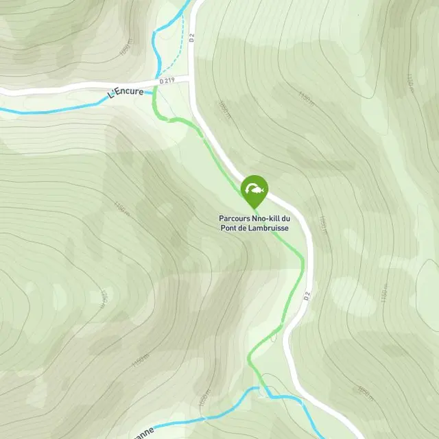 Parcours de pêche no-kill du pont de Lambruisse