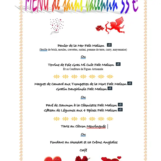 La Saint Valentin au restaurant l'Alizé_Orange