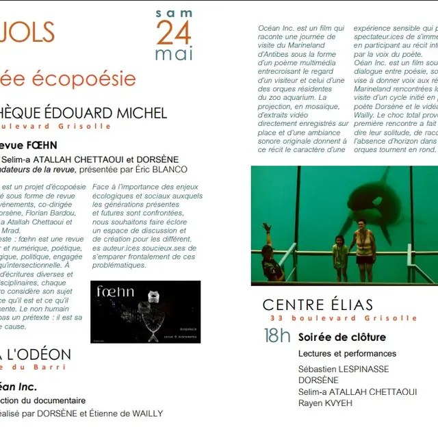 Journée écopoésie : lectures, performances, projection | Festival les eauditives_Barjols
