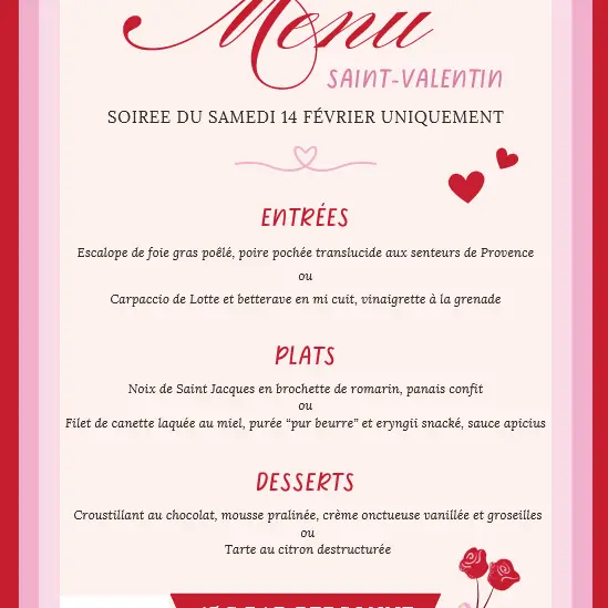 Repas de la Saint Valentin à L'Instant - Mercure Orange_Orange