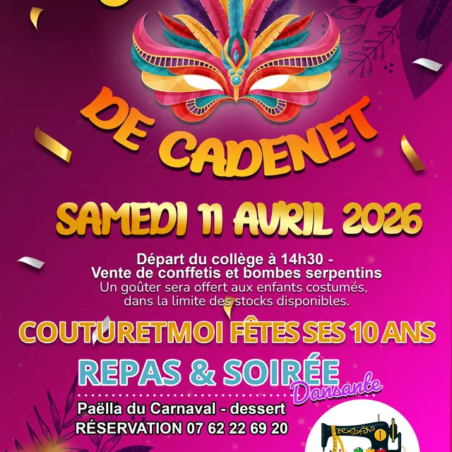 CARNAVAL DE CADENET ET DINER SPECIAL 10 ANS DE COUTURETMOI_Cadenet