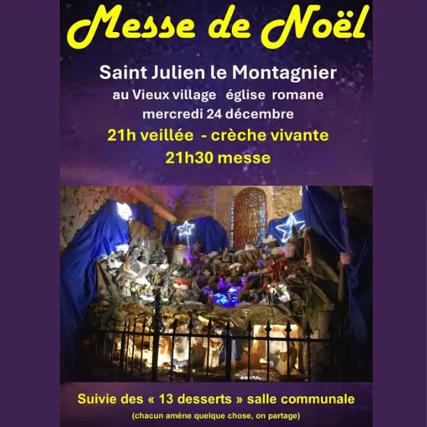 Veillée calendale et Messe de Noël_Saint-Julien le Montagnier