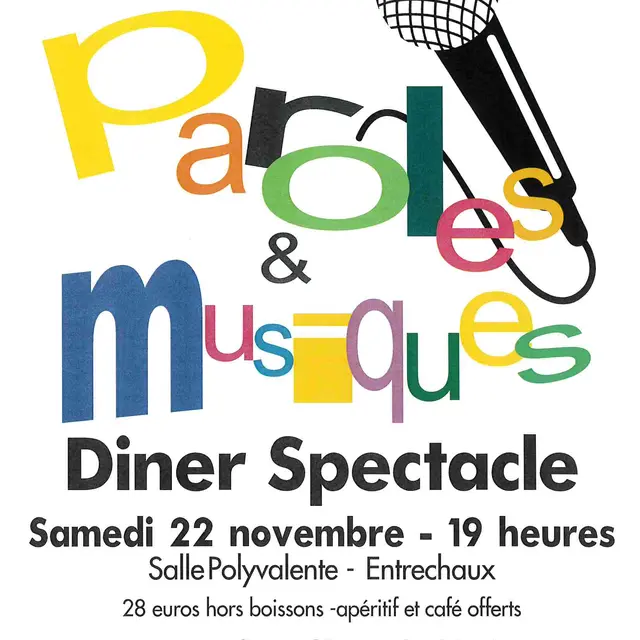 Diner Spectacle Paroles et Musiques - Intercallis_Entrechaux