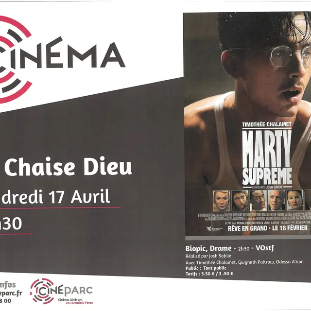 EVE-Séance de cinéma Marty Suprême _La Chaise-Dieu-Affiche