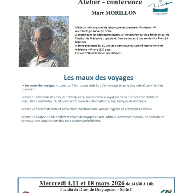 Atelier - Conférence Marc Morillon_Draguignan