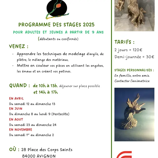Atelier four de la Terre - Stage enfant juin