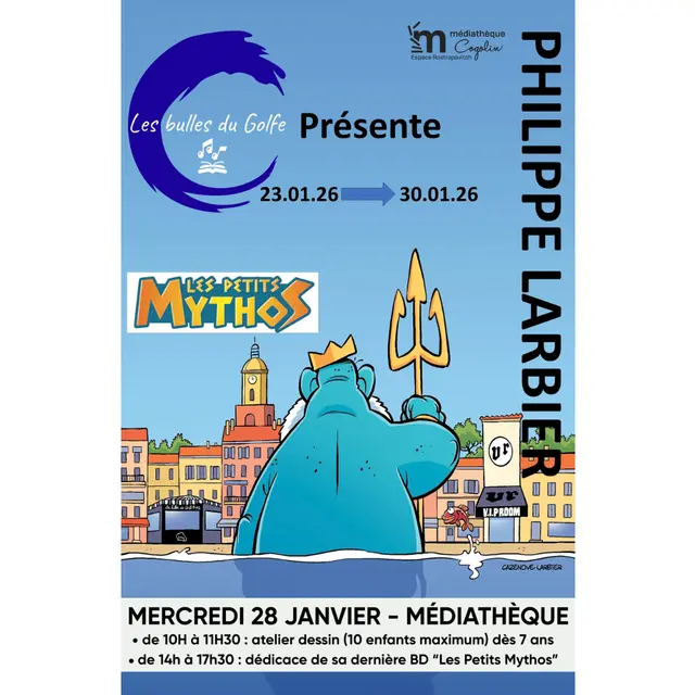 Atelier dessin puis dédicace de Philippe Larbier_Cogolin