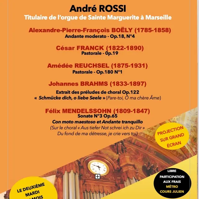 Les Auditions du marché : concerts d'orgue_Marseille