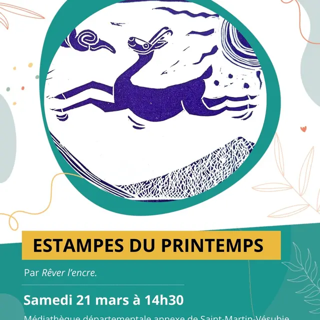 Estampe du printemps avec Rêver l'encre_Saint-Martin-Vésubie