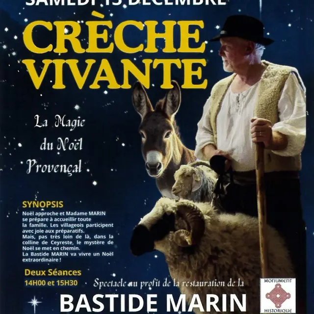 Spectacle de Crèche Vivante La Magie du Noël Provençal à la Bastide Marin_La Ciotat