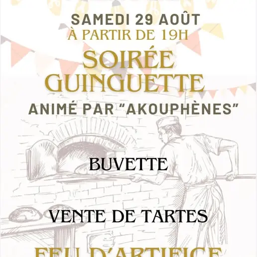 Soirée guinguette, vente de tartes et feu d'artifice_Champagne-en-Valromey