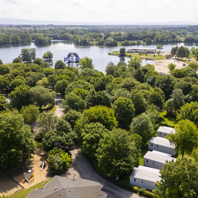 Vue aérienne camping