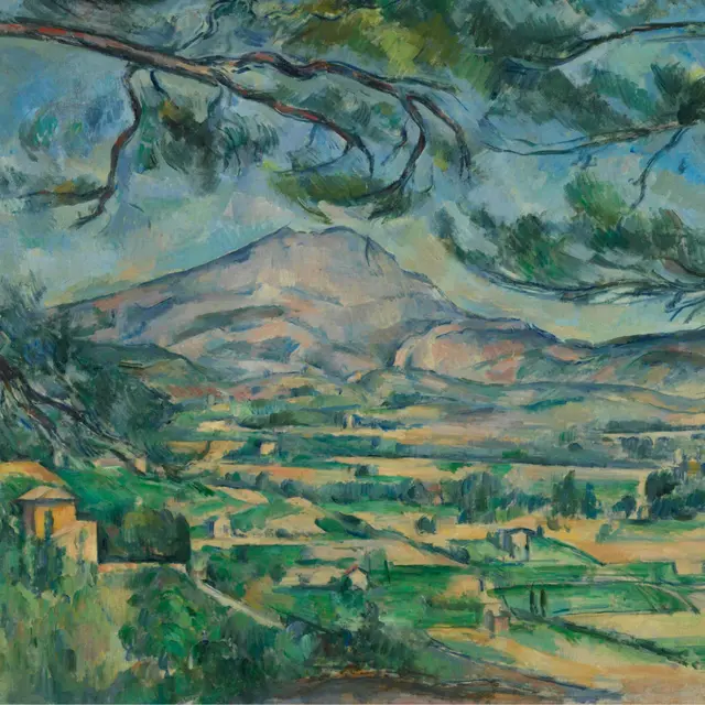 Paul Cezanne, La Montagne Sainte-Victoire au grand pin, vers 1887, huile sur toile, 66.8 x 92.3 cm