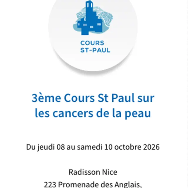 3ème Cours St Paul sur les cancers de la peau 2026_Nice