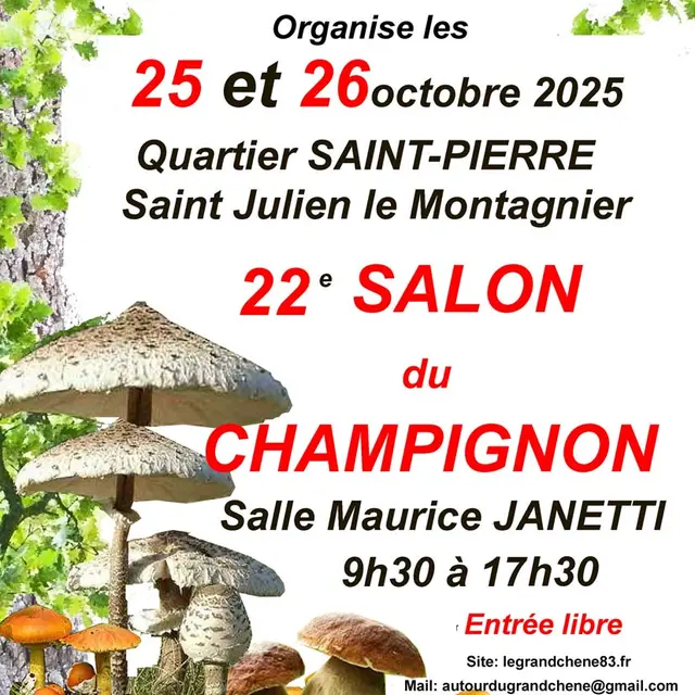 Salon du champignon : exposition, conférence et animations_Saint-Julien le Montagnier