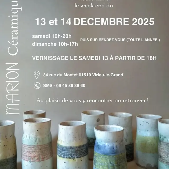 Portes ouvertes à l'atelier Marion Céramiques_Virieu-le-Grand