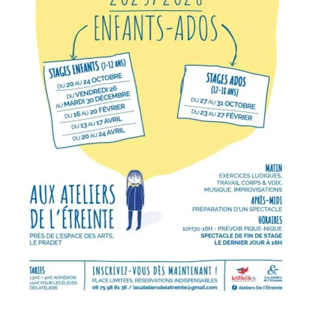 Ateliers - stages de théâtre enfants / ados - La compagnie de l'Etreinte_Le Pradet