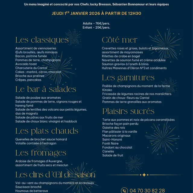 Brunch du 1er janvier au Restaurant le N3_Vichy