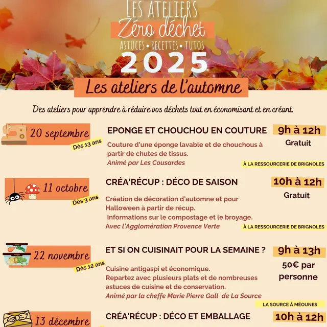 Atelier : Éponge et chouchou en couture | Ateliers zéro déchet_Brignoles