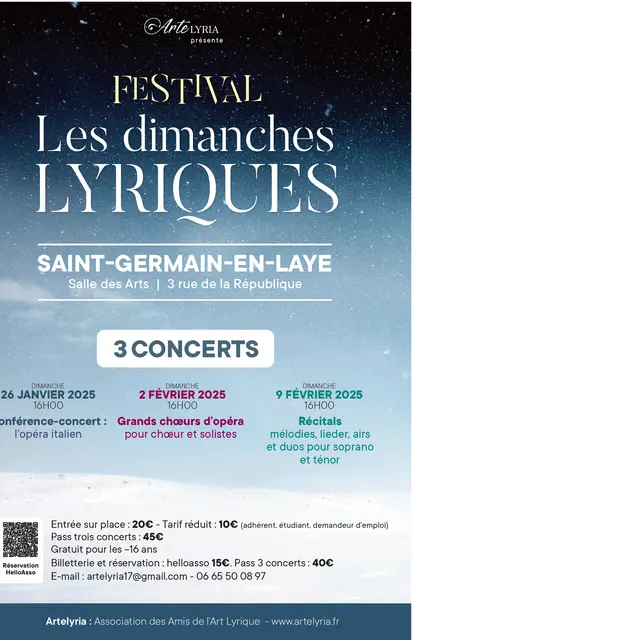 Affiche du festival Les Dimanches Lyriques