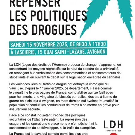 Journée d'études : Repenser les politiques des drogues_Avignon