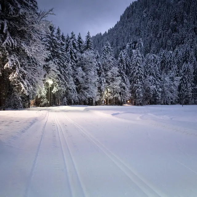 Piste éclairée