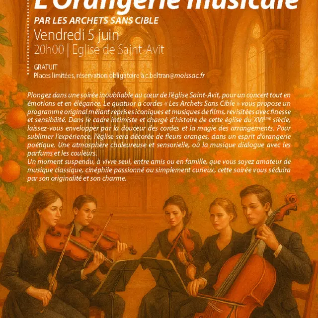 Concert | Reprises et musiques de film | L'Orangerie Musicale_Moissac