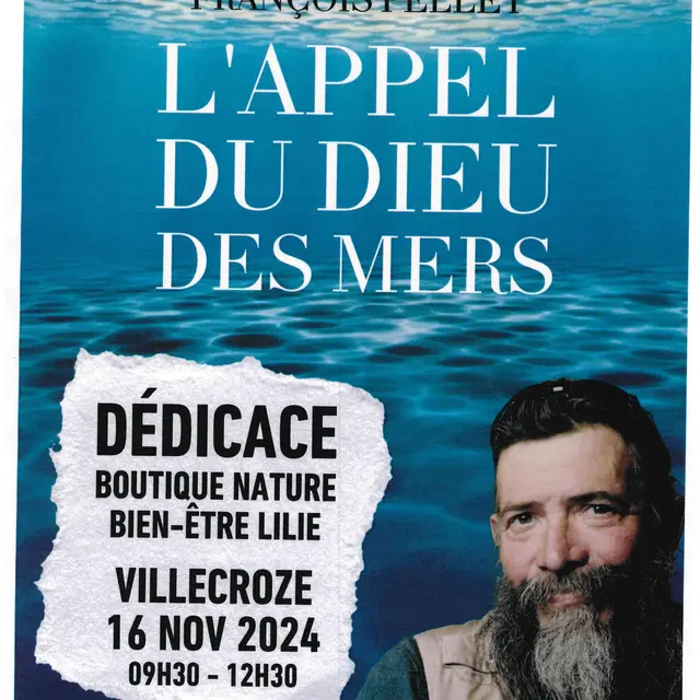 Dédicace Lappel du Dieu des mers_Villecroze