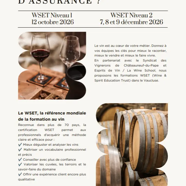 Formations du WSET 1 et 2 à Chateauneuf du Pape_Châteauneuf-du-Pape