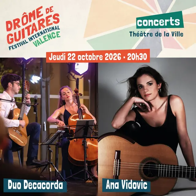 Drôme de Guitares : Duo Decacorda et Ana Vidovic_Valence