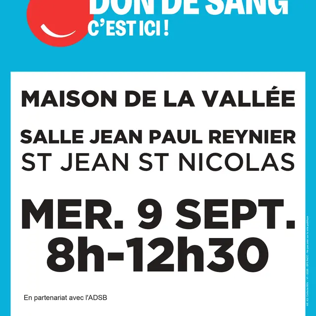 Don de sang à Saint-Jean-Saint-Nicolas