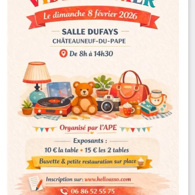 Vide grenier / Vide dressing de l'A.P.E_Châteauneuf-du-Pape